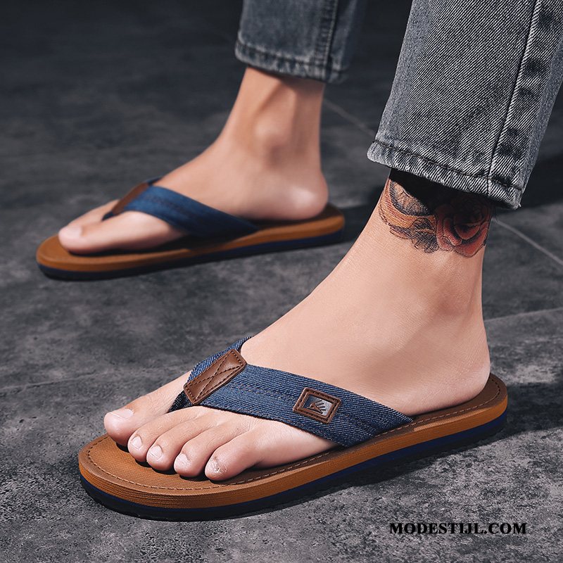 Heren Flip Flops Winkel Schoenen Persoonlijk Mode Outdoor Antislip Zandkleur Zwart