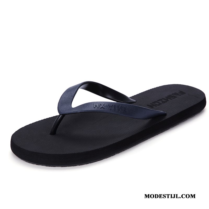 Heren Flip Flops Winkel Zomer Mode Pantoffels Trend Grote Maten Blauw Zandkleur