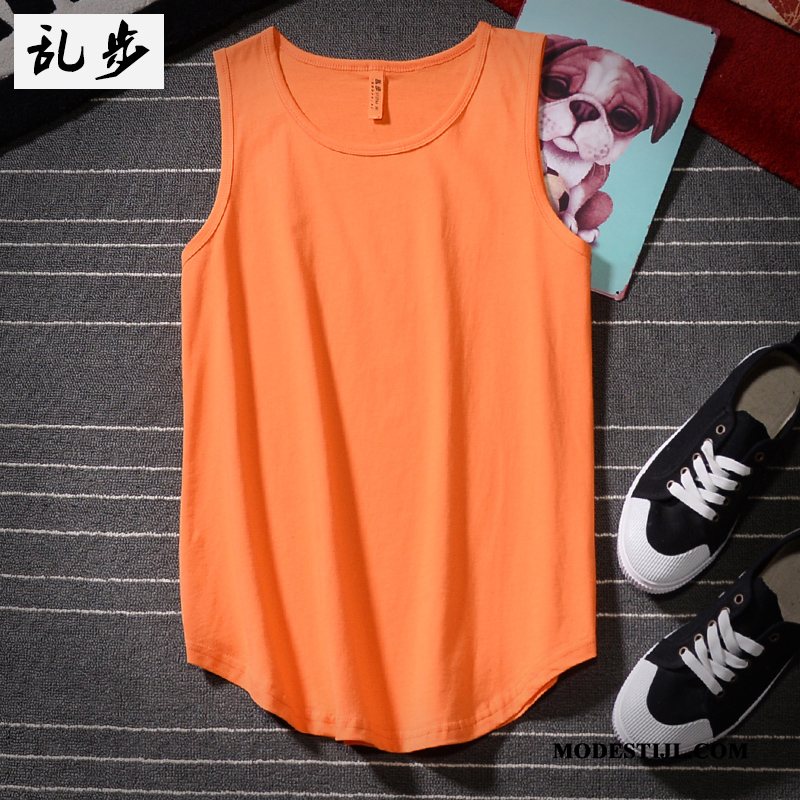 Heren Gilet Korting Trend Student Jasje Leggings Sport Effen Kleur Grijs