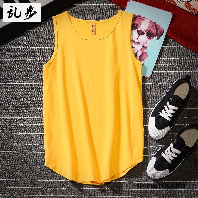 Heren Gilet Korting Trend Student Jasje Leggings Sport Effen Kleur Grijs