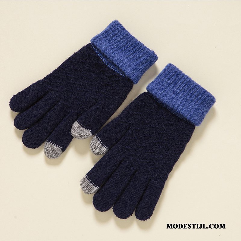 Heren Handschoenen Goedkoop Herfst Winter Blijf Warm Schattig Eenvoudig Blauw