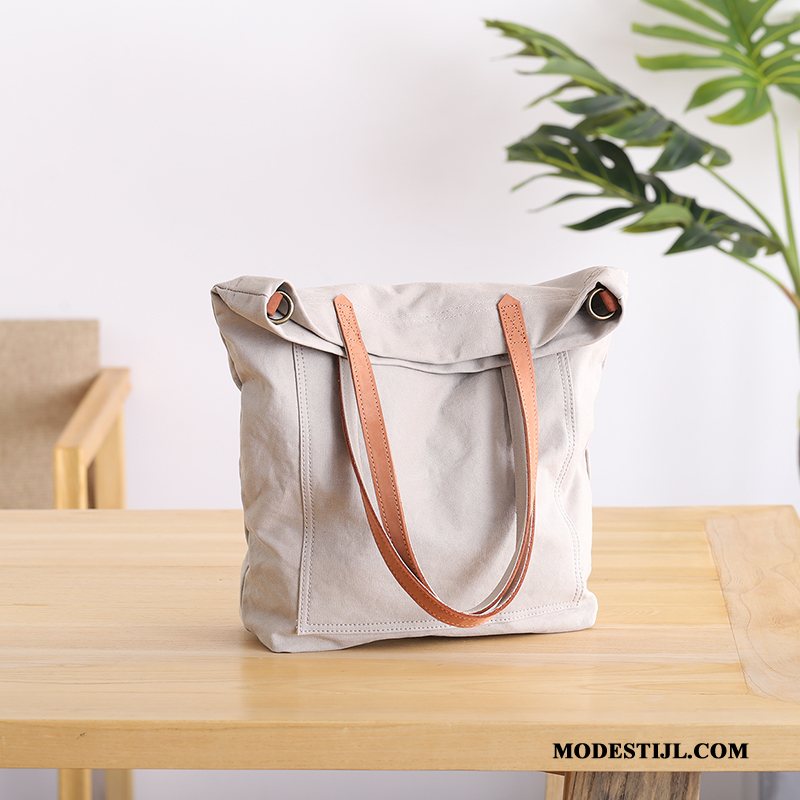 Heren Handtas Kopen Messenger Tas Trend Mannen Vrouwen Canvas Grijs Donker
