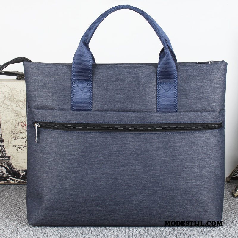 Heren Handtas Kopen Mode Casual Mannen Vrouwen Computer Tas Blauw