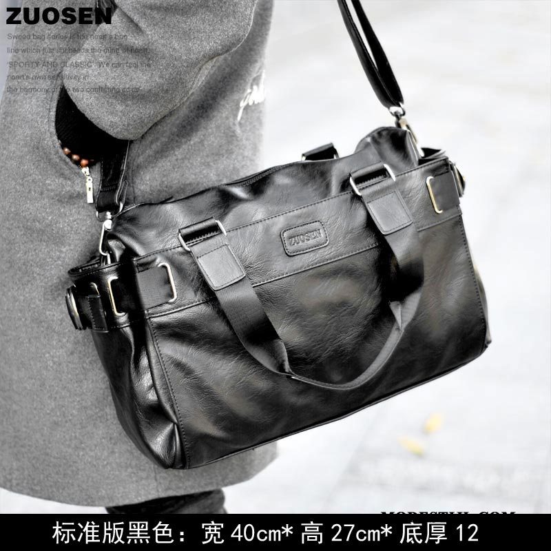 Heren Handtas Korting Messenger Tas Steil Haar Casual Schoudertas Reizen Zwart