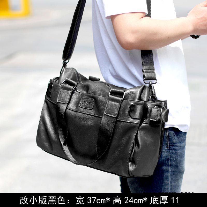 Heren Handtas Korting Messenger Tas Steil Haar Casual Schoudertas Reizen Zwart