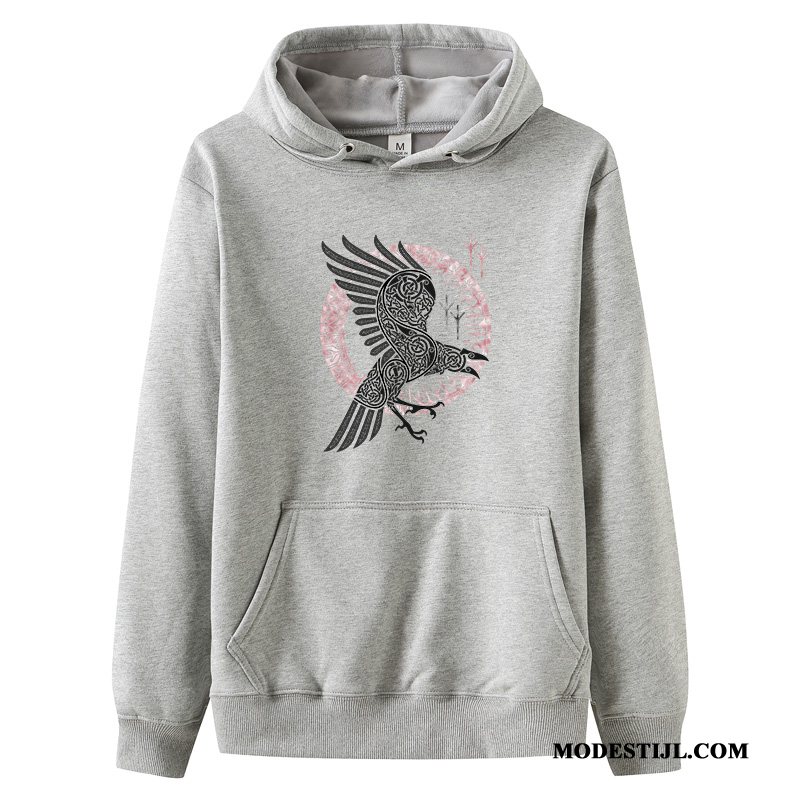 Heren Hoodies Aanbiedingen Grote Maten Warme Winter Jeugd Dikke Grijs Licht