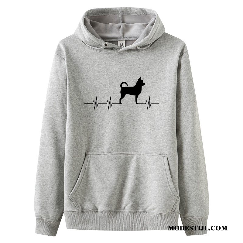 Heren Hoodies Goedkoop Trend Winter Dikke Student Herfst Zwart