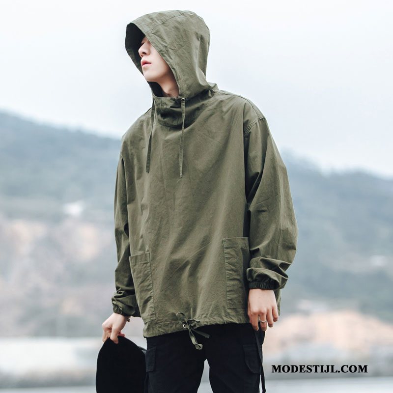 Heren Hoodies Kopen Trend Losse Jas Super Cargo Groen