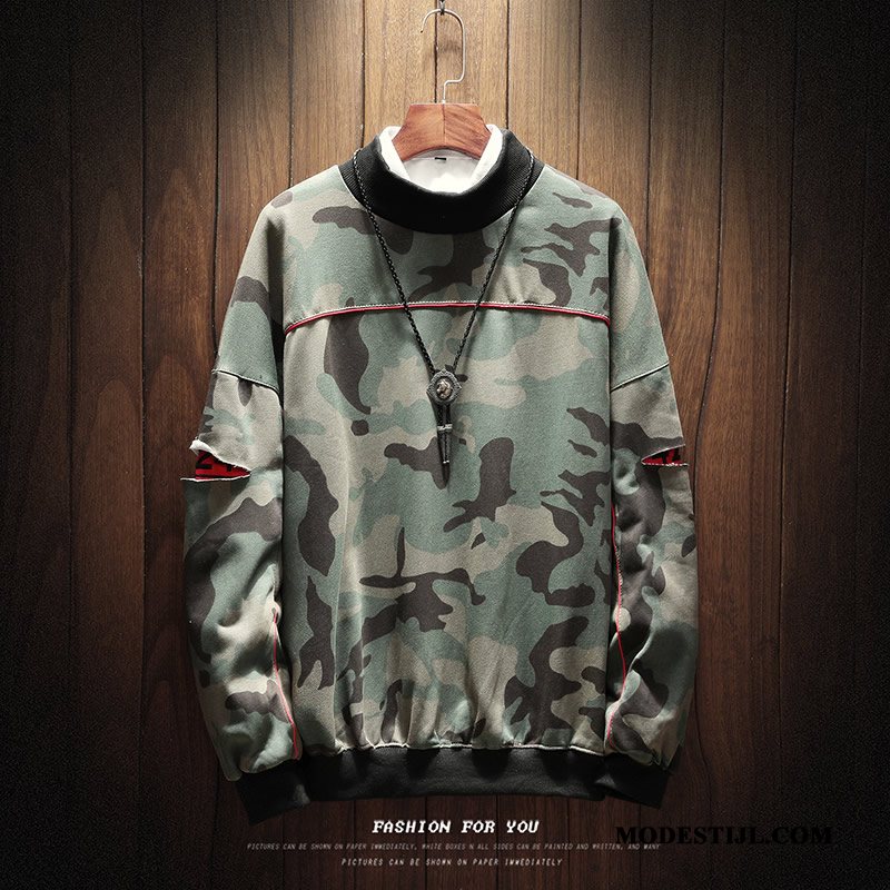 Heren Hoodies Korting Trend Jasje Lovers Mannen Herfst Camouflage Zwart