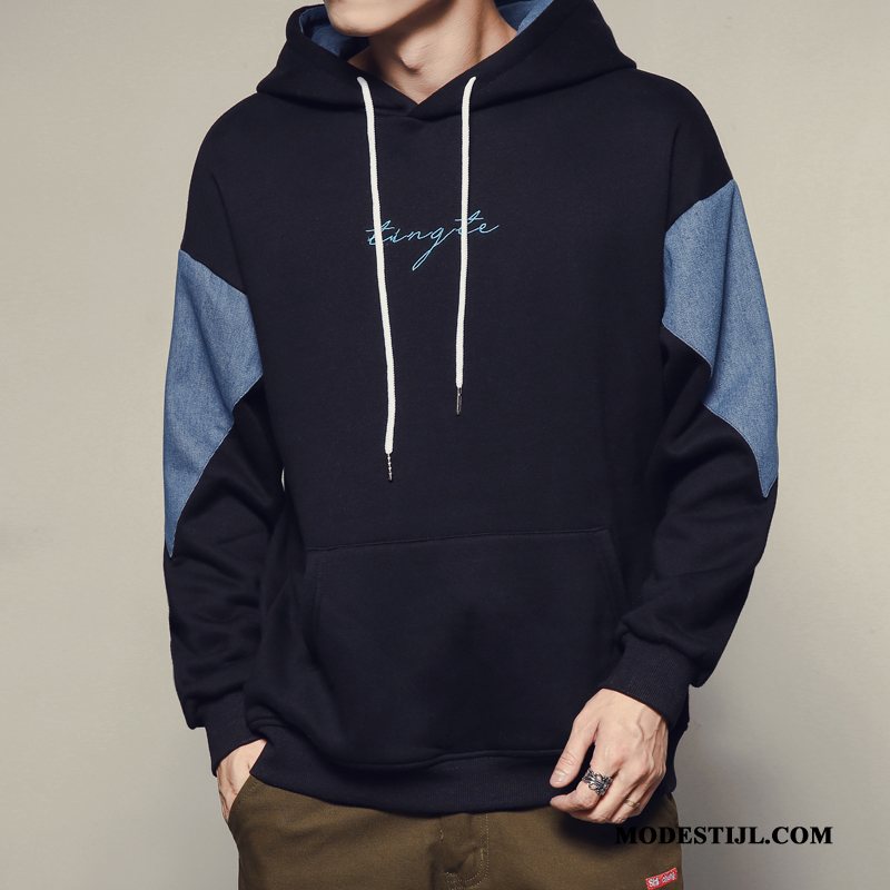 Heren Hoodies Online Trend Mannen Student Jasje Grote Maten Zwart