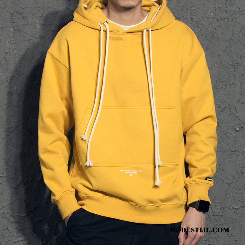 Heren Hoodies Sale Warme Mannen Trendy Merk Jasje Voorjaar Geel