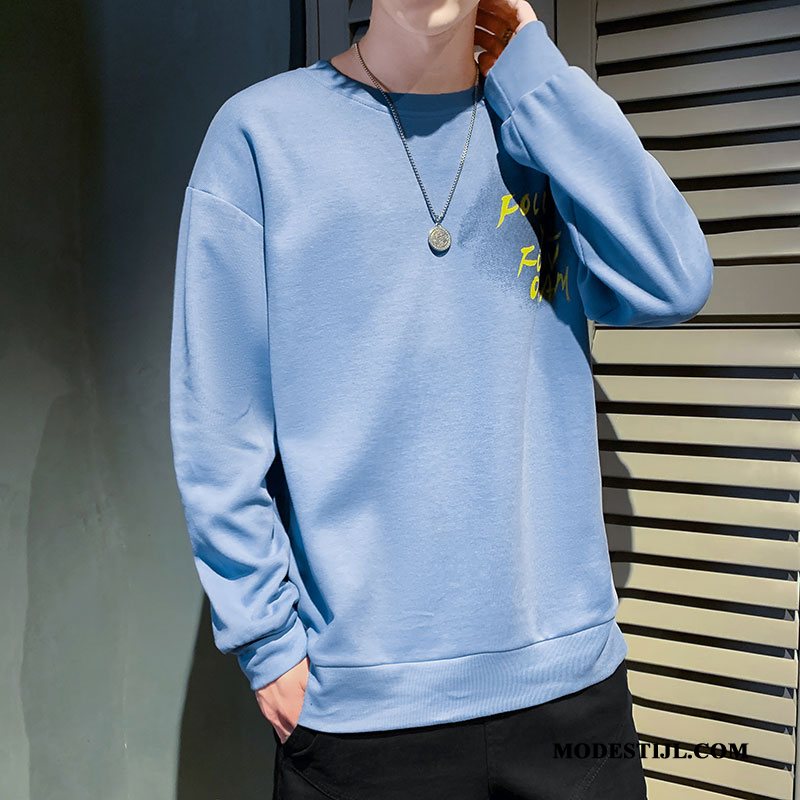 Heren Hoodies Sale Zomer Lange Mouwen Mode Ronde Hals Mannen Groen