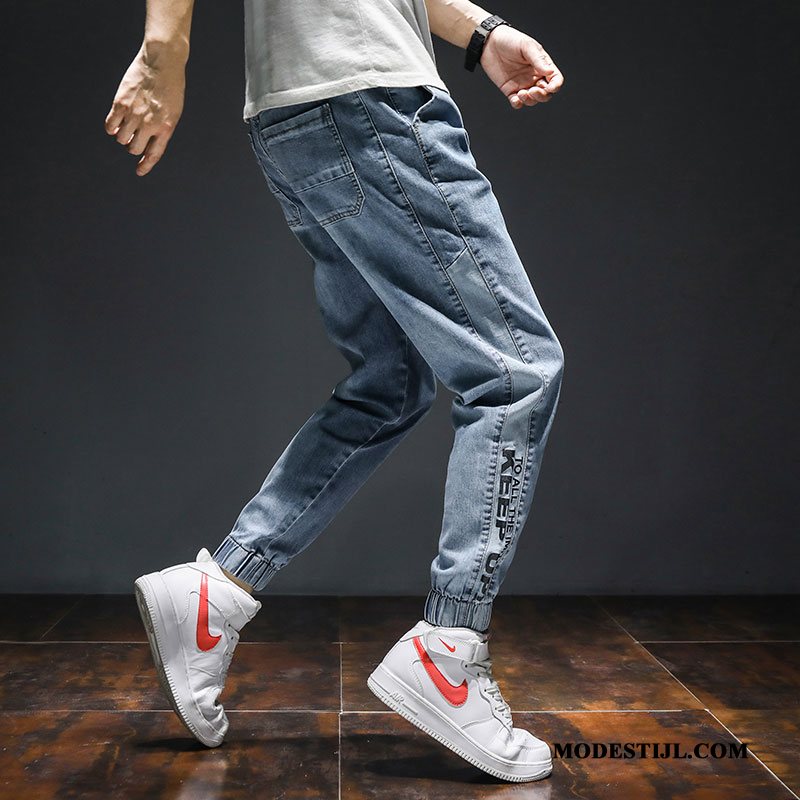 Heren Jeans Aanbiedingen Trendy Merk Spijkerbroek Jeans Losse Strak Mannen Blauw Licht