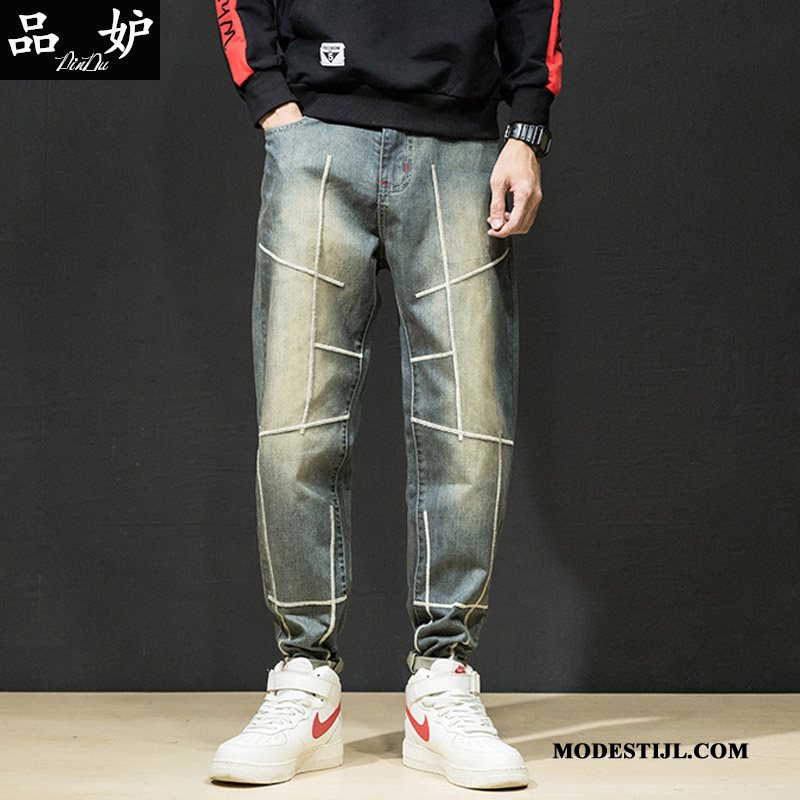 Heren Jeans Goedkoop Mooi Broek Trend Spijkerbroek Jeans Persoonlijk Blauw Rood