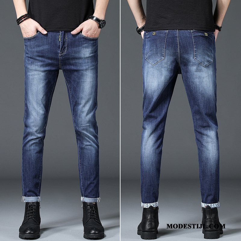 Heren Jeans Goedkoop Spijkerbroek Jeans Trendy Merk Slim Fit Losse Jeugd Blauw