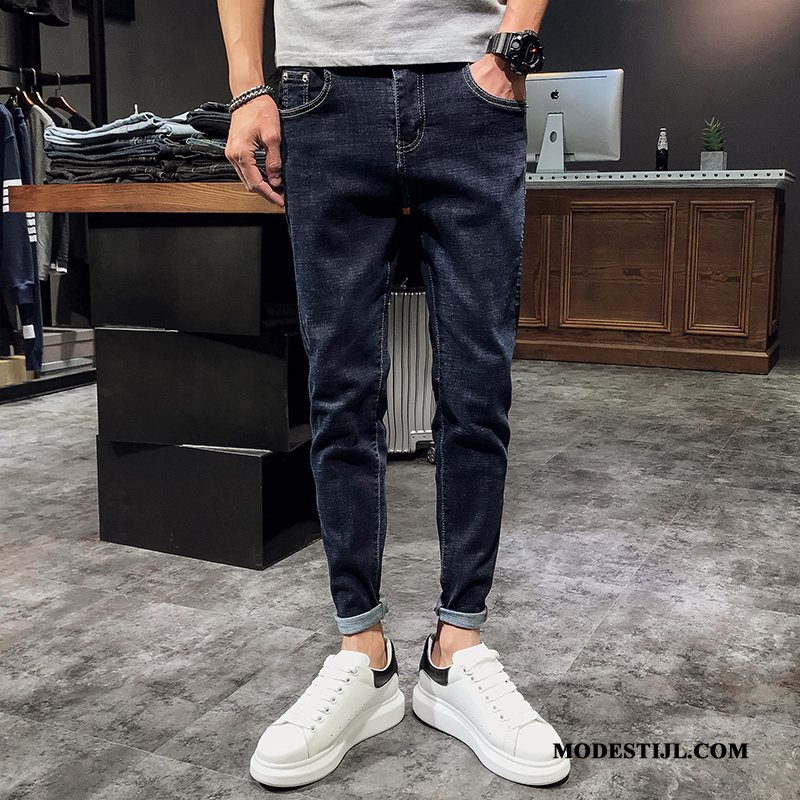 Heren Jeans Kopen Mannen Trend Broek Potlood Broek Casual Broek Blauw