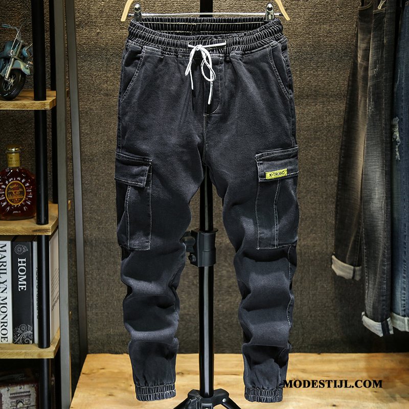 Heren Jeans Kopen Trend Strak 2019 Cargo Broek Nieuw Blauw