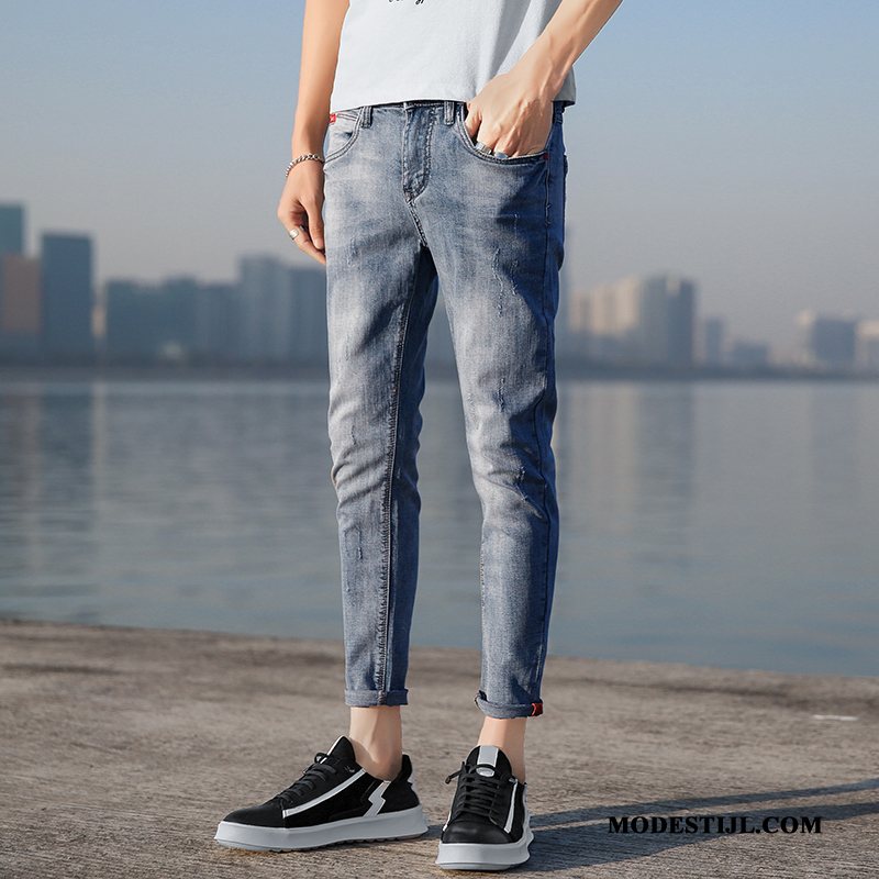 Heren Jeans Online Jeugd Trendy Merk Nieuw Spijkerbroek Jeans 2019 Grijs
