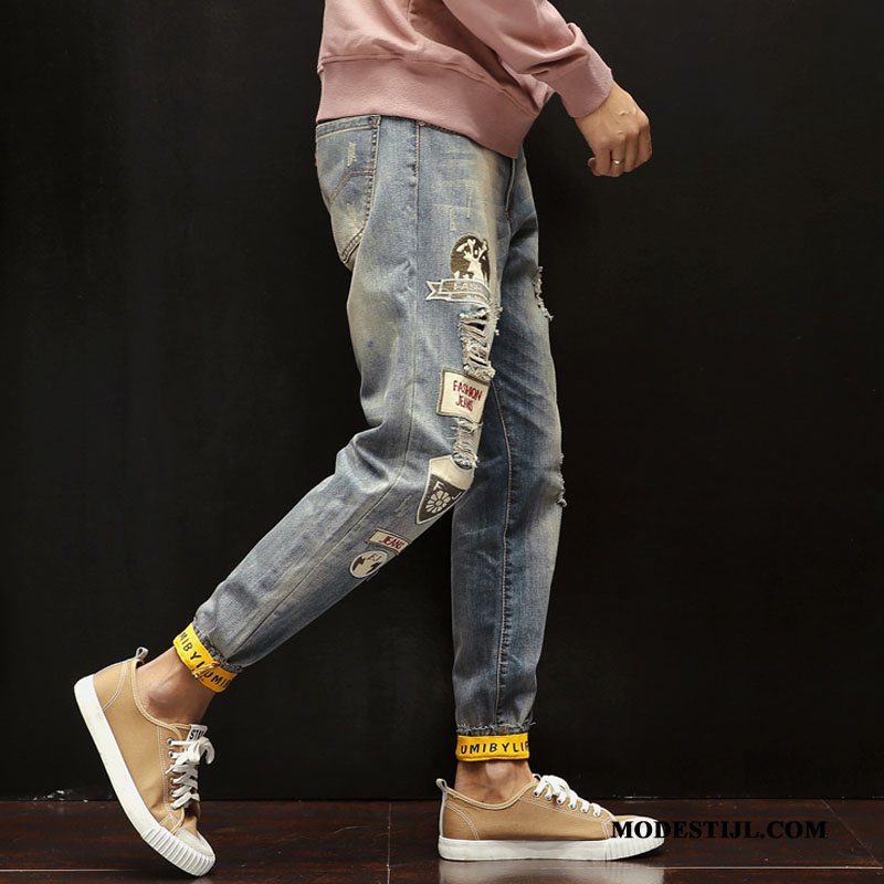 Heren Jeans Online Strak Trend Spijkerbroek Jeans Losse Harlan Blauw