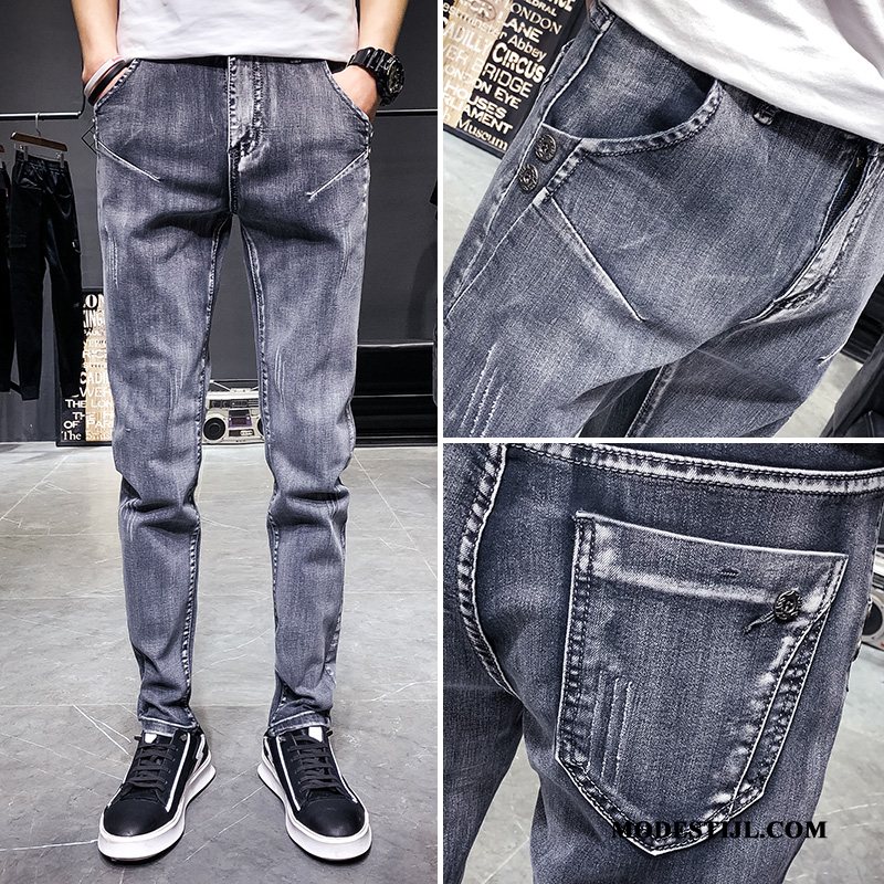 Heren Jeans Online Voorjaar Mini Eenvoudige Jeugd Casual Blauw