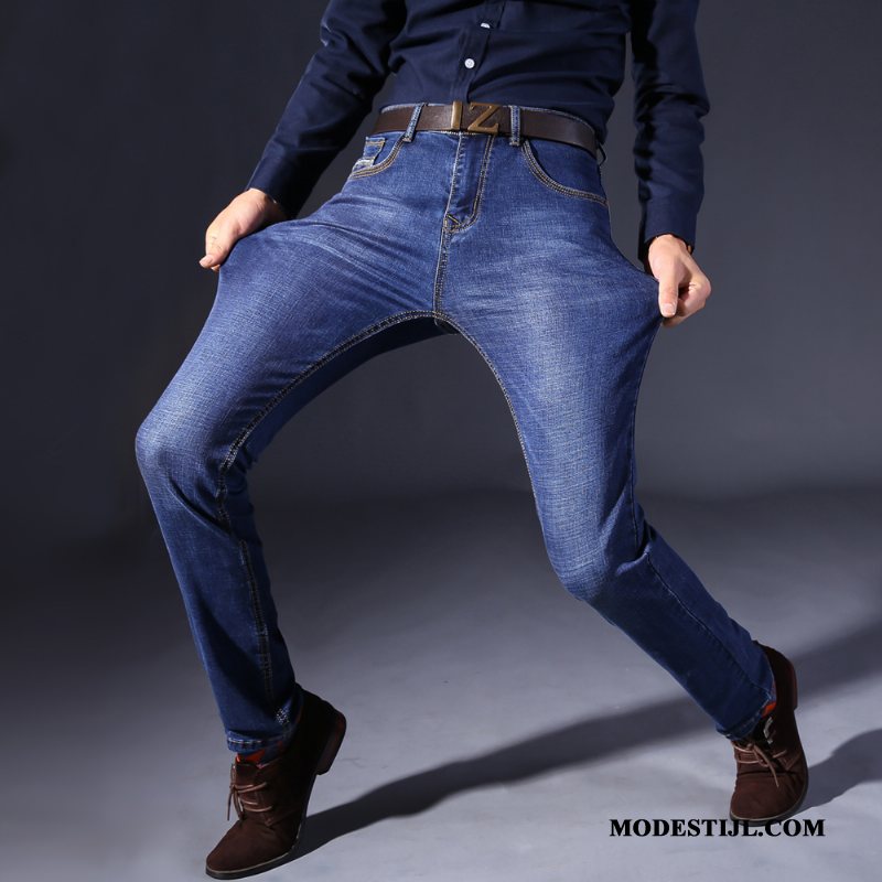 Heren Jeans Sale Spijkerbroek Jeans Herfst Jeugd Winter Rechtdoor Blauw Zwart