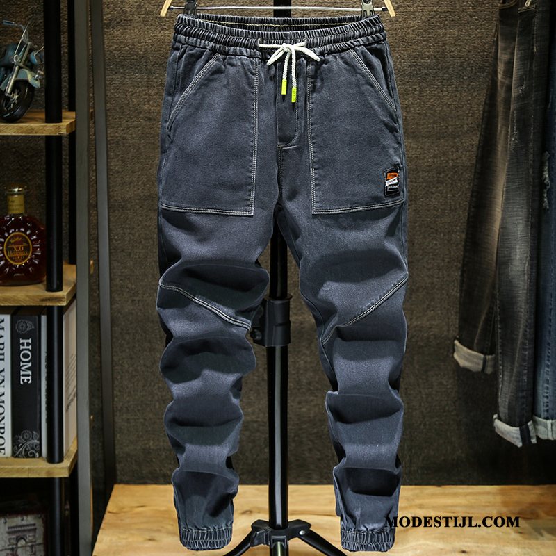 Heren Jeans Sale Voorjaar Spijkerbroek Jeans Mini Trend Losse Zwart