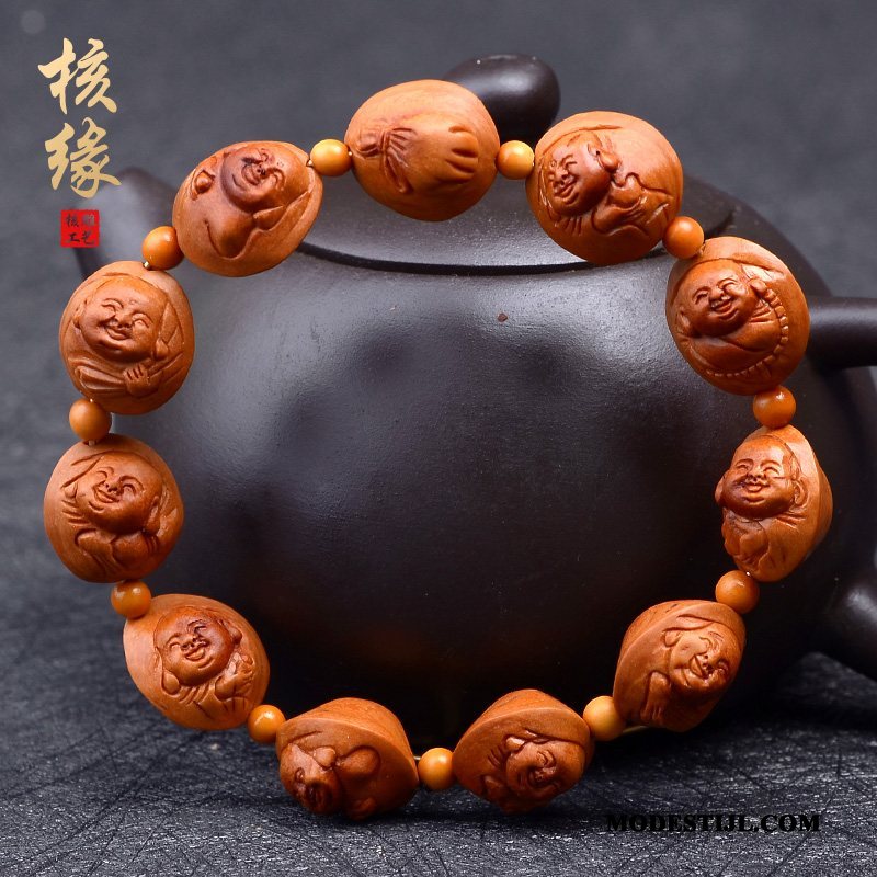 Heren Koralik Bransoletki Sale Dragon Patroon Mannen Groot Sculptuur Armbanden Bruine