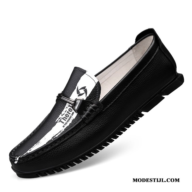 Heren Mocassins Aanbiedingen Mannen Bootschoenen Casual Voorjaar Slip On Wit Zwart