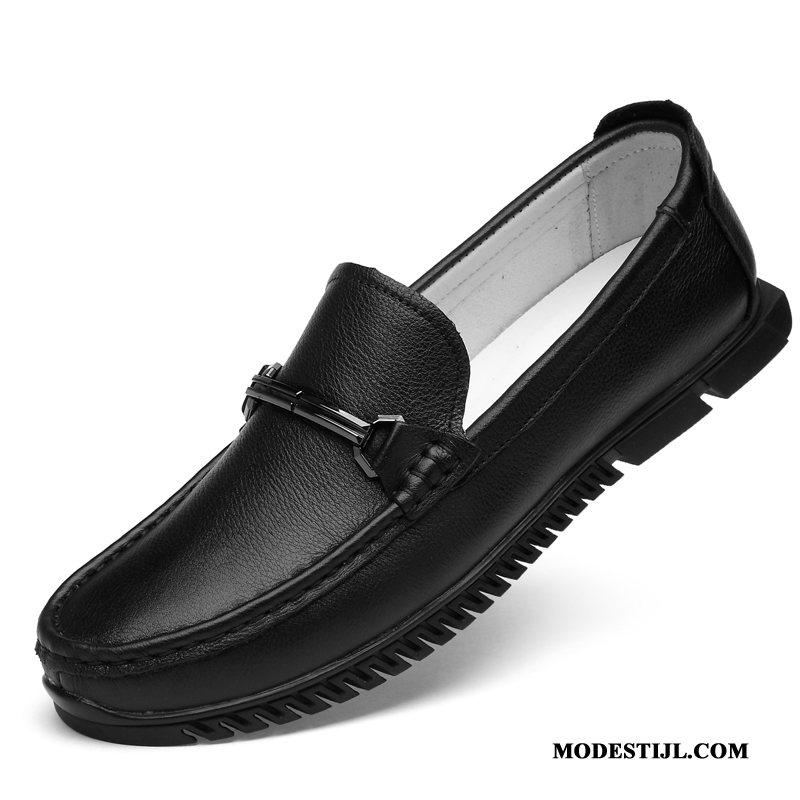 Heren Mocassins Aanbiedingen Mannen Bootschoenen Casual Voorjaar Slip On Wit Zwart