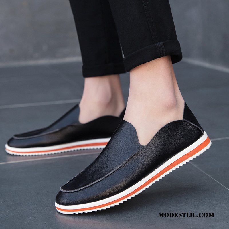 Heren Mocassins Goedkoop Bootschoenen Trend Slip On Leer Alle Wedstrijden Groen