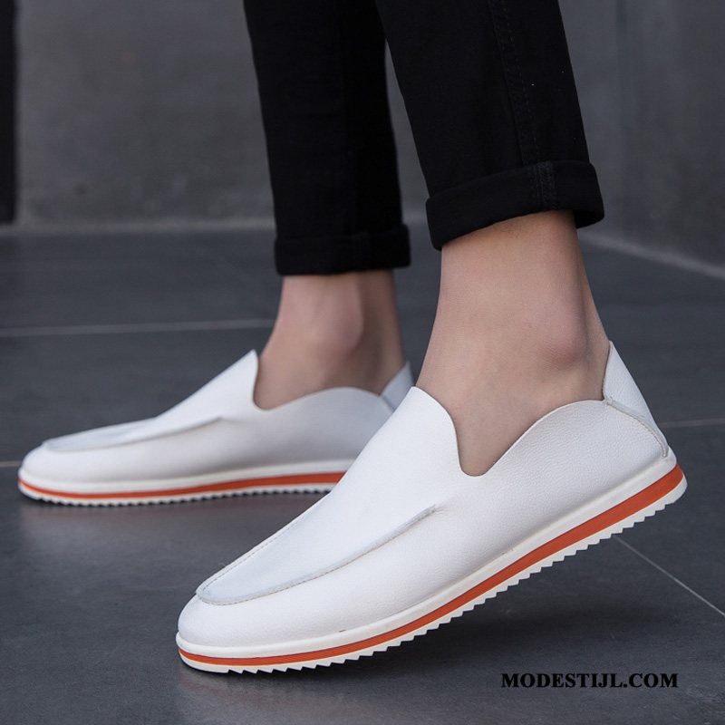 Heren Mocassins Goedkoop Bootschoenen Trend Slip On Leer Alle Wedstrijden Groen