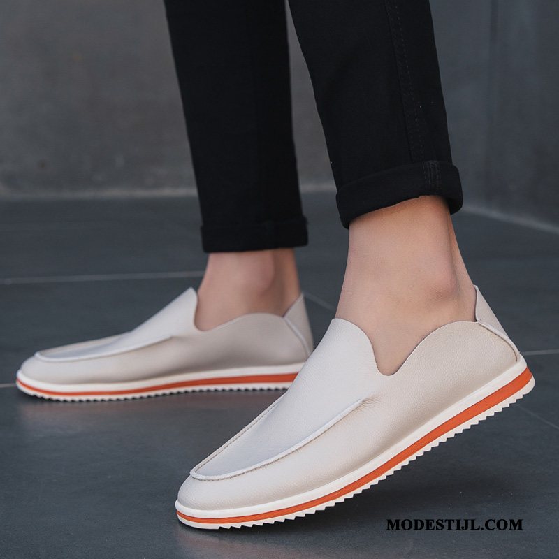 Heren Mocassins Goedkoop Bootschoenen Trend Slip On Leer Alle Wedstrijden Groen