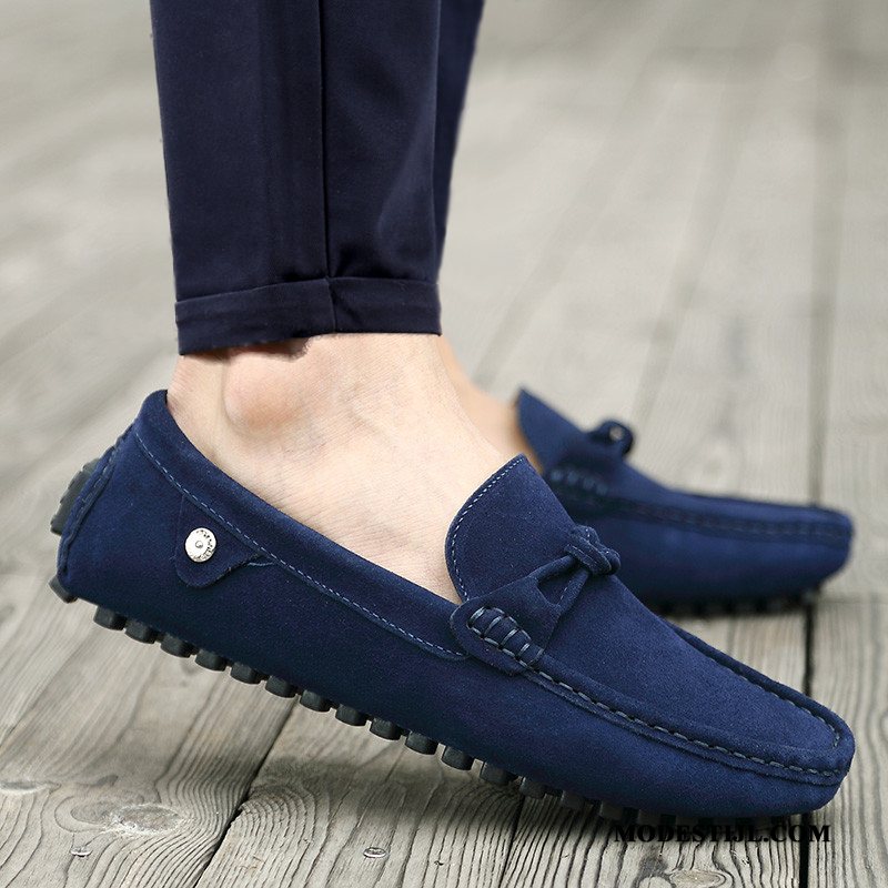 Heren Mocassins Goedkoop Echt Leer 2019 Mannen Bootschoenen Jeugd Marineblauw Zandkleur