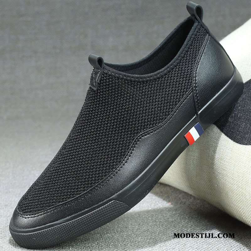 Heren Mocassins Goedkoop Mannen Zomer Casual Schoenen Canvas Wit Zwart