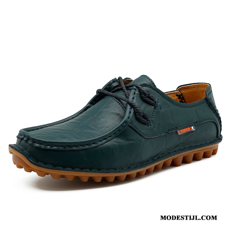 Heren Mocassins Kopen Herfst Leer Casual Kant Merken Geel Bruine