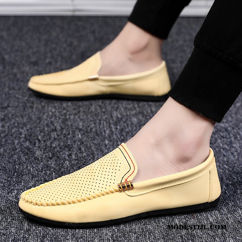 Heren Mocassins Online 2019 Mannen Trend Voorjaar Bootschoenen Rood Wit