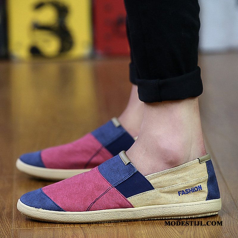 Heren Mocassins Online Bootschoenen 2019 Canvas Trend Alle Wedstrijden Geel Bruine Licht