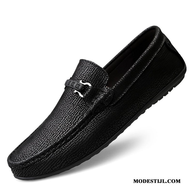 Heren Mocassins Sale Schoenen Slip On Mannen Echt Leer Zachte Zolen Wit