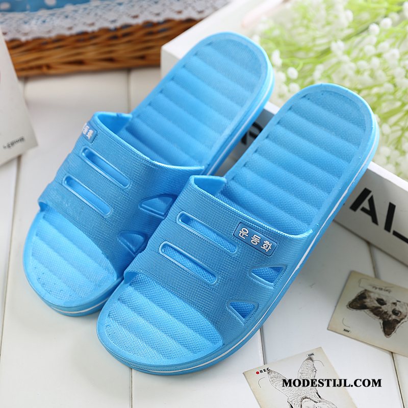 Heren Pantoffels Goedkoop Zomer Wassen Antislip Mannen Vrouwen Blauw