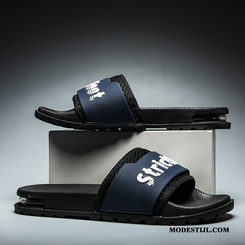 Heren Pantoffels Kopen Bovenkleding Zomer Mannen Antislip Persoonlijk Zandkleur Zwart