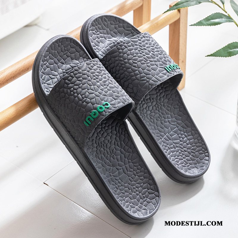 Heren Pantoffels Korting Binnen Zomer Badkamer Mannen Koel Donkerblauw
