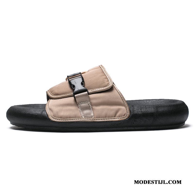 Heren Pantoffels Winkel Zomer Mode Casual Trend Outdoor Zandkleur Beige