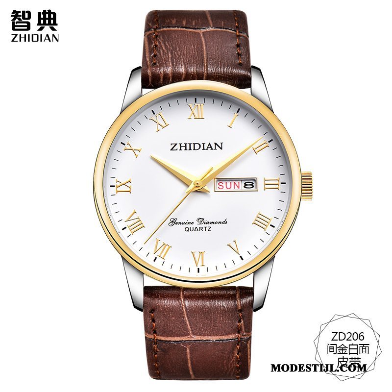 Heren Polshorloge Goedkoop Quartz Horloge Waterdicht Mannen Trend 2019 Wit Goud