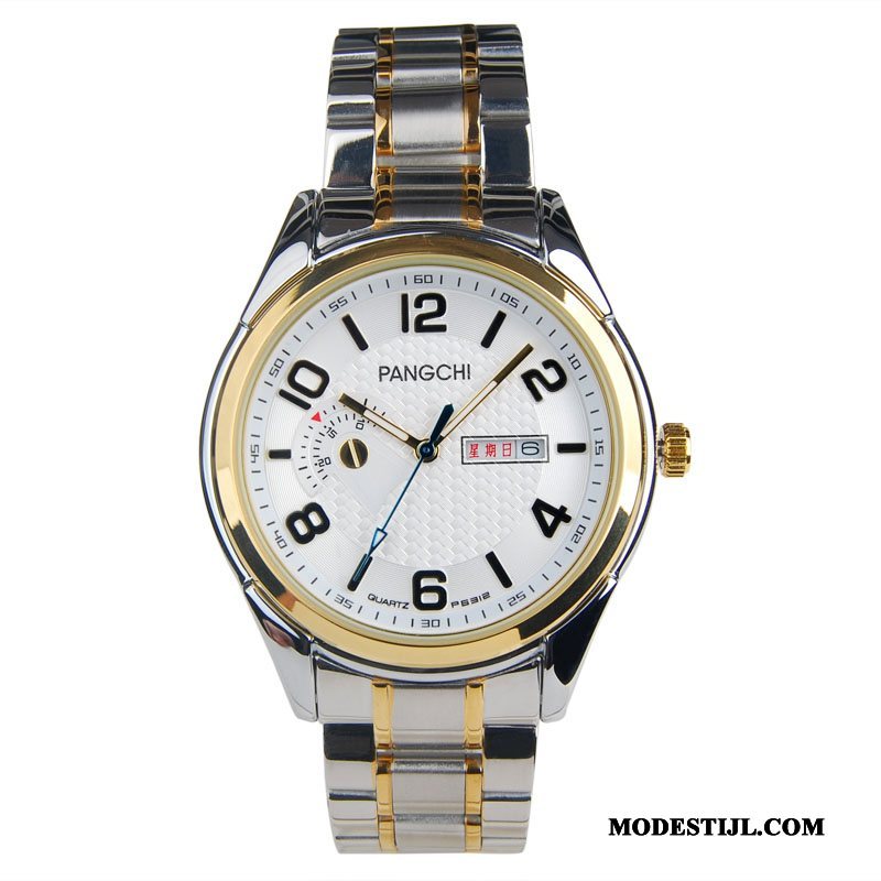 Heren Polshorloge Sale Groot Gemiddelde Quartz Horloge Vrouwen Waterdicht Gouden