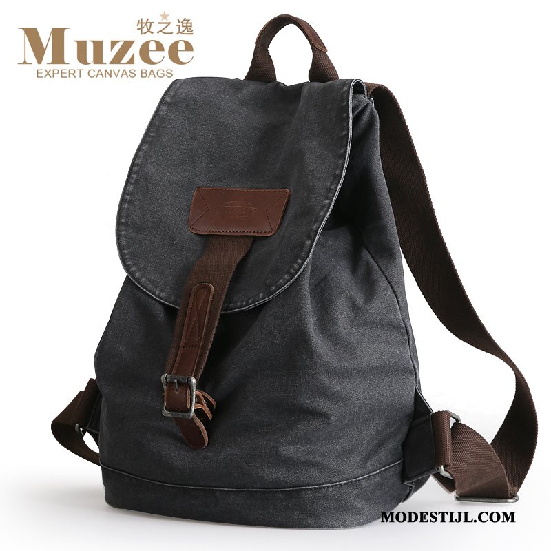 Heren Rugzak Goedkoop Tas Reizen Mode Mini Reis Donker