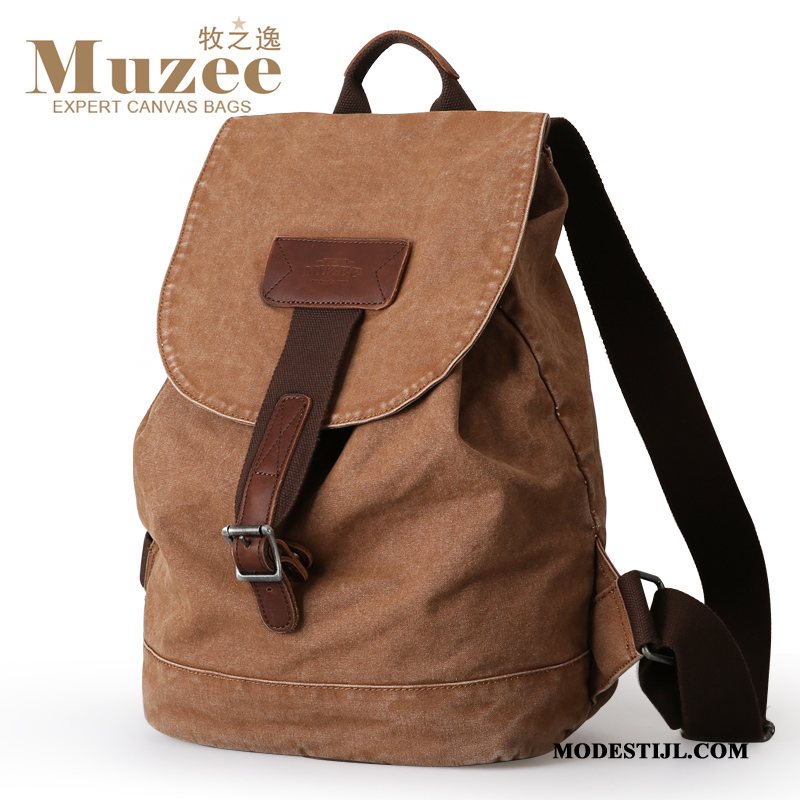 Heren Rugzak Goedkoop Tas Reizen Mode Mini Reis Donker