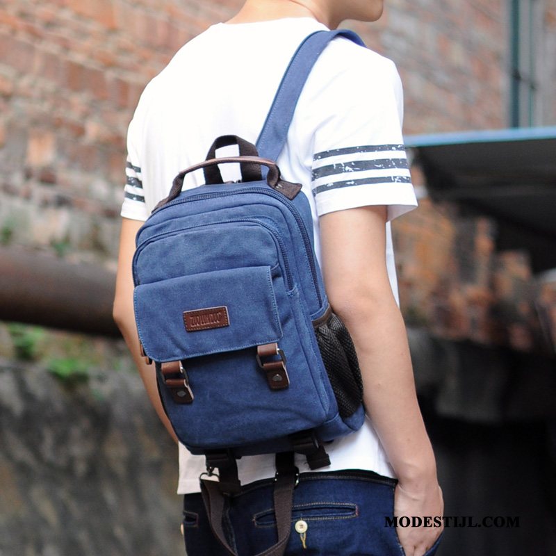 Heren Rugzak Goedkoop Trend Casual Messenger Tas Mannen Mode Grijs