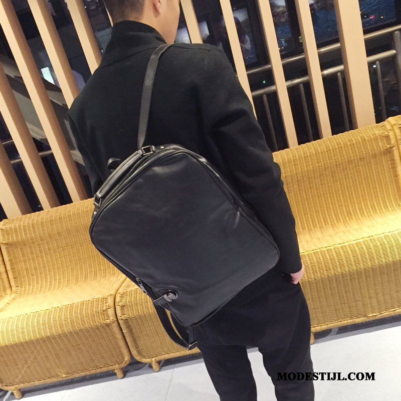 Heren Rugzak Sale 2019 Casual Student Tas Trend Bruine