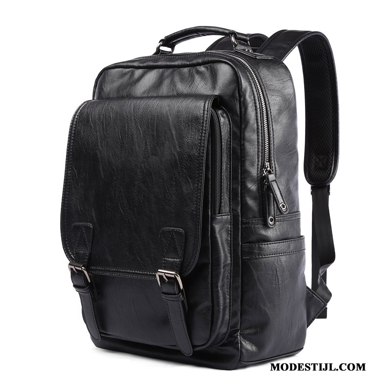 Heren Rugzak Sale Gemiddelde Casual Schooltas Groot Reizen Zwart