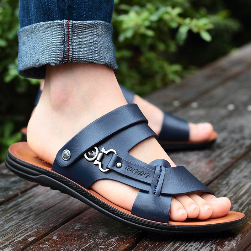 Heren Sandalen Goedkoop 2019 Zachte Zolen Trend Schoenen Sandaal Zandkleur Zwart